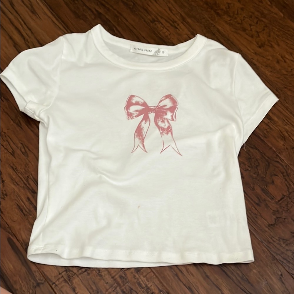 Altard state white bow tshirt